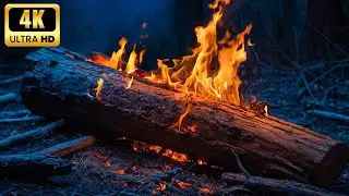 🔥 Your Peaceful Escape: Fireplace Sounds & Cricket Symphony for Sleep, Focus & Tranquility V1