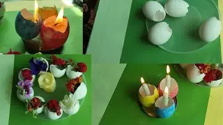4 Cool Creative DIY Eggshell Craft Ideas for Home Decoration | Candle Holders, Vases & Recycled Art