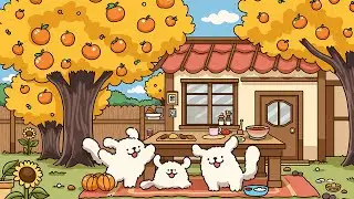 morning picnic under the orange trees 🍊 fluffy friends gathering [lofi vibes]