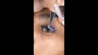DIY colored volume lash extensions 💙 #Shorts