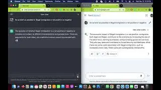 ChatGTP Vs Google's Bard Illegal immigration