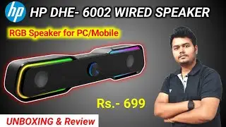 HP DHE-6002 Wired Speaker - Unboxing & Review | Best Budget RGB Speaker for PC/Mobile