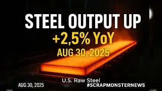U.S. Raw Steel Output Edges Higher | Aug 30, 2025 | #ScrapMonsterNews #ScrapMonster