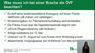 Greening Modul 4 von 4 - &Ouml;kologische Vorrangfl&auml;chen