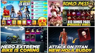ATTACK ON TITAN PRIZE PATH | A13 BONUS PASS RELEASE DATE | HERO EXTREME BIKE