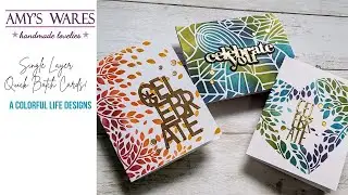 Single Layer Quick Batch Cards! Perfect for Anyone!! Ink Blending with new Stencils!