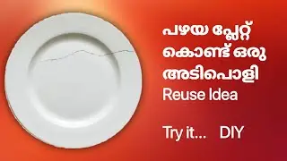A Reuse idea with old damaged plates | DIY | Anns Paper Tech |