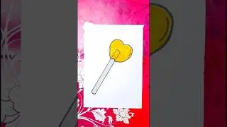 Heart Lollipop Drawing 🍭❤️