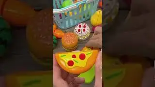 Kids Slice Food Toys!Colur Combination!Sticky Cat Toys!Tools For Kids !Best Toys Food Video Shorts!