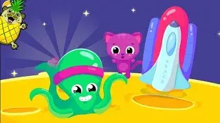 Cute and Tiny Space Game App for Kids with Puggy Pineapple