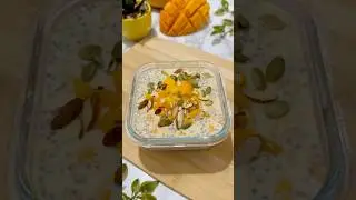 Mango Oats & Chia Pudding🥭✨Overnight Oats Breakfast Recipe#shorts #viralvideo #food #trending #yt