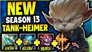 HEIMERDINGER WITH ROD OF AGES IS SO RIDICULOUSLY TANKY TOPLANE!? (NEW SEASON 13 HEIMERDINGER)