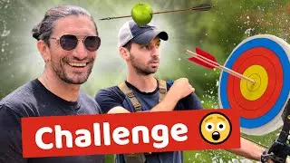ESOBOOK ME MET AU D&Eacute;FI avec son arc de RAMBO (une pomme sur la t&ecirc;te du perdant)