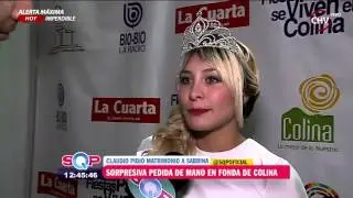 Claudio Valdivia le pidi&oacute; matrimonio a Sabrina Sosa en Festival de Colina