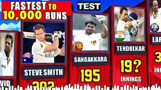 Fastest to 10,000 Test Runs || All Batsman With 10,000 Runs in Test Cricket