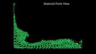 MPM simulation of a box of fluid