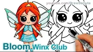 How to Draw Fairy Bloom from Winx Club Cute step by step