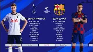 Efootball Pes 2020 Master League UCL Tottenham Hotspur vs Barcelona