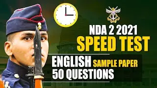NDA 2 2021 English Speed Test | 50 Questions | NDA English Sample Paper | NDA Model Paper