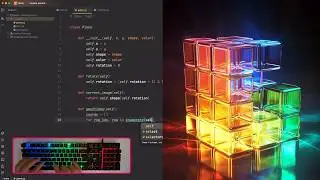 Coding Tetris Game in Python - No Talking - Background Music