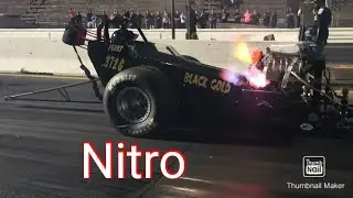 Front Engine Dragster NITRO Flames Windsor weekend @grandbendmotorplex
