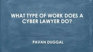 What type of work does a cyber lawyer do?