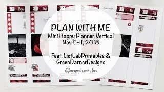 PLAN WITH ME Mini Happy Planner Vertical // feat. GreenDarnerDesigns