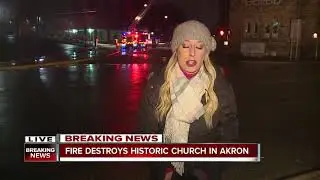 Fire destroys historic church in Akron