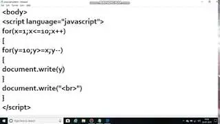 pattern in javascript program in html