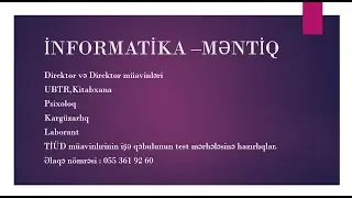 Qeyri -Aşkar operatorlar test izahı 1-ci hissə.Rasimə Səmədova
