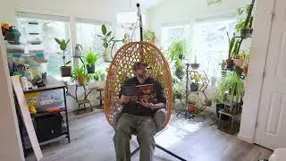 Egg Chair with Stand, Patio Wicker Hanging Chair