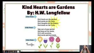 Kind Hearts are Gardens Poem ASL Video By: Mrs. Popp