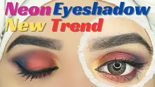 Neon eyeshadow makeup tutorial|Eye makeup|Instagram|TikTok|Neon|Neon eyeshadow