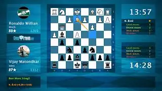 Chess Game Analysis: Ronaldo Willian - Vijay Matondkar, 0-1 (By ChessFriends.com)