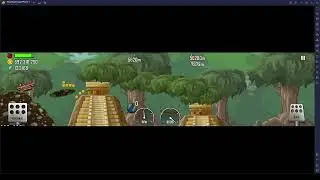 Hill Climb Racing. Tourist Bus on Jungle 7444m