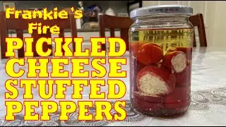 PICKLED CHEESE-STUFFED PEPPERS (How I make stuffed hot cherry peppers with cheese in oil)