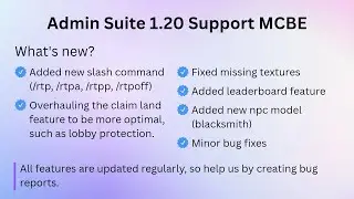 RTP FEATURE‼️ Update Addon Admin Suite 1.20 | The Best Addon in 2025
