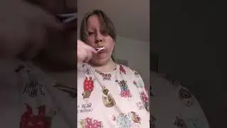 Brushing my teeth after eating curry ramen and mussels #Courtneysvlog