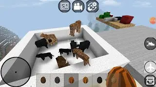Start an animal fight in Mini Block Craft 3D and get lots of MEAT. #funny