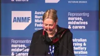 Registered Nurse and Midwife Marianne Evers at ANMF Dels 2015