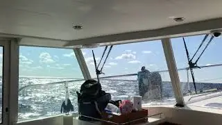 Crossing Lake Michigan in large waves