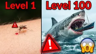 Level 1 Mosquito vs Level 100 Godzilla! 🦖 (Comparison)