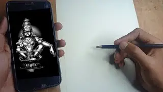 Ayyappaswamy outline drawing tutorial|How to draw Ayyappaswamy outline by grid method for beginners