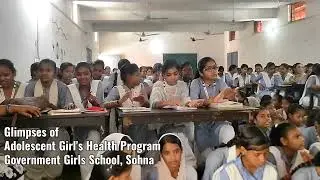 Glimpses of Adolescent Girl's Health Program | MPH | Government Girls Senior Secondary School, Sohna