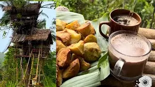 Part 25 | Cooking in diy oven  and snaks in the tree house | kapogivlogs 