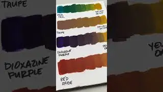 Swatching & mixing 20 year old acrylic paints I found #mixedmedia #acrylicpainting #artist #colorful
