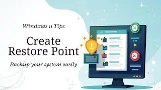 How to Create Restore Point in Windows 11 I  computer backup and restore tutorial