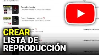 C&oacute;mo CREAR una LISTA de REPRODUCCI&Oacute;N En YouTube