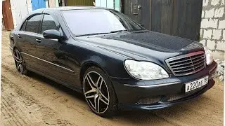W220 выехал из гаража, бампер AMG