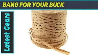 CREATRILL 218 Yards Raffia Paper Craft Ribbon Packing Paper Twine, 1/4 Inch by 218 Yards